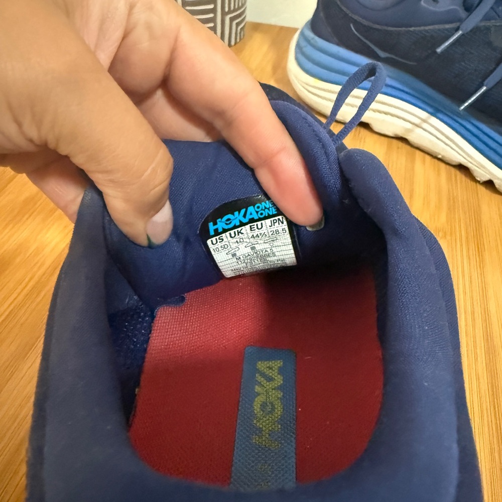 Hoka One One Men's Navy and Blue Athletic Shoes - Picture 2 of 3